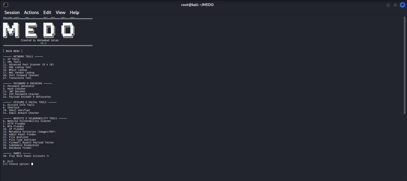 MEDO Security Toolkit