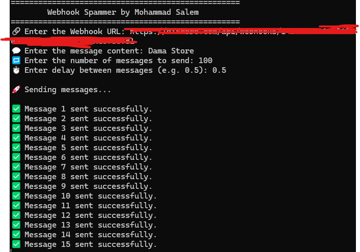 Webhook Spammer preview 1